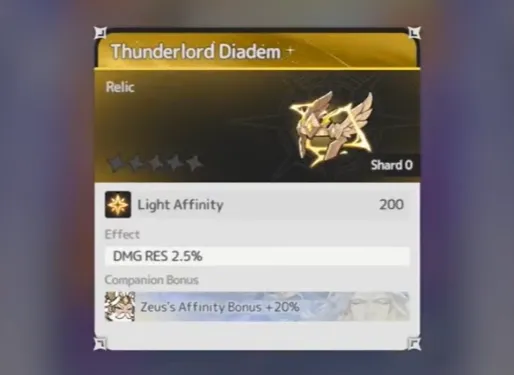 zeus relics