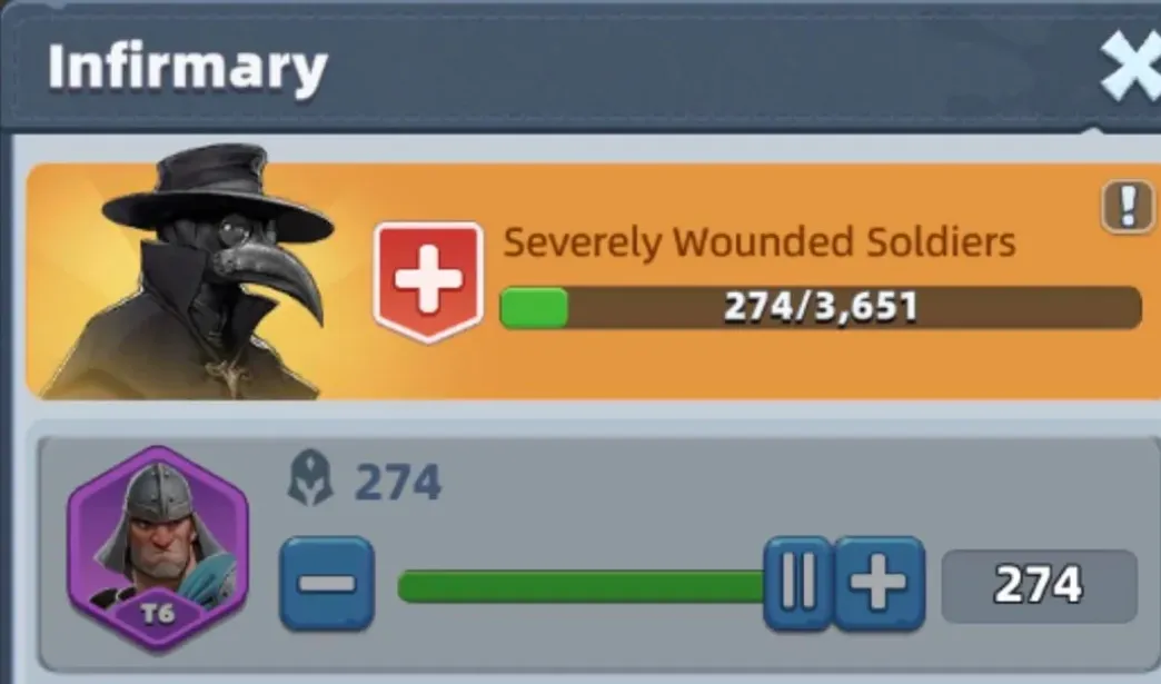 Wounded Troops and Loss Management