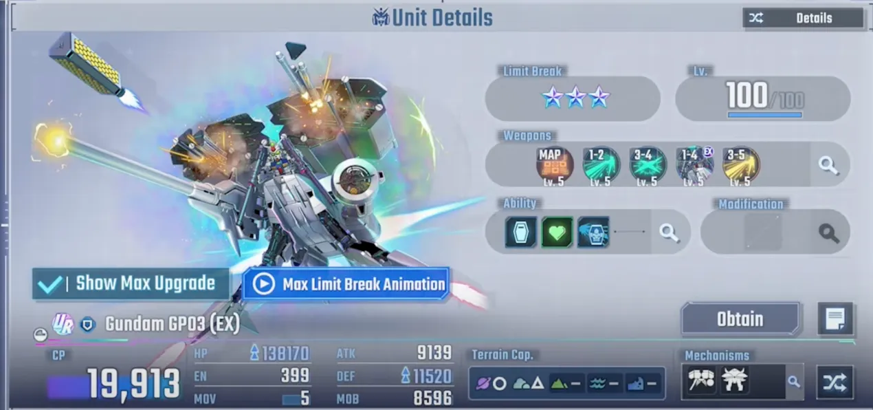 Time-limited units-Gundam GP03