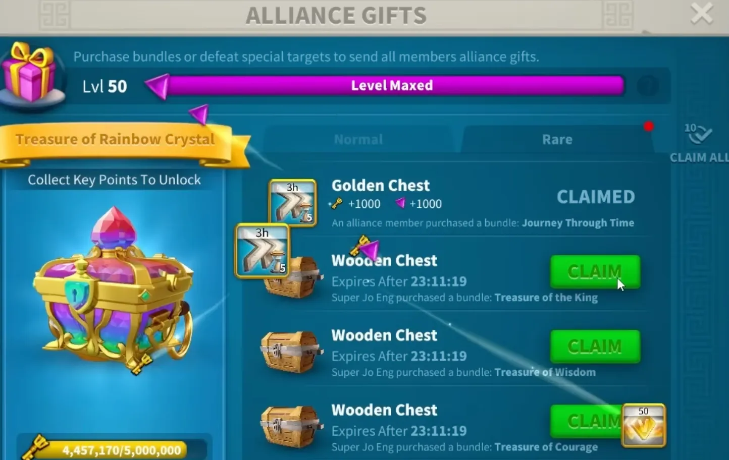 Golden Chests & 24-Hour Cleanups