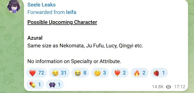 Nouveau personnage potentiel - Azural