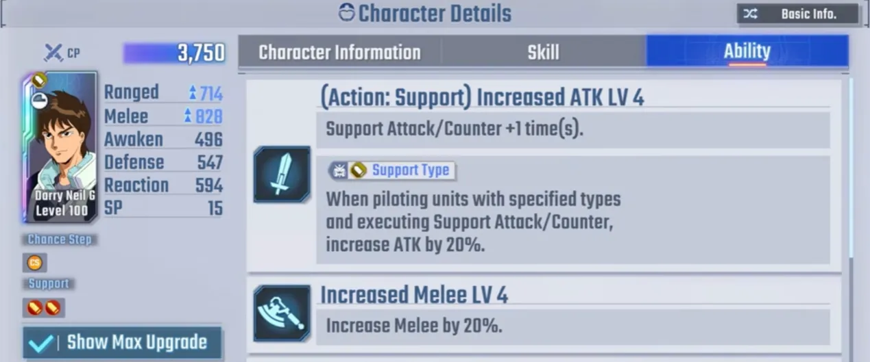 Darry Niel Guns EX ability compatible units