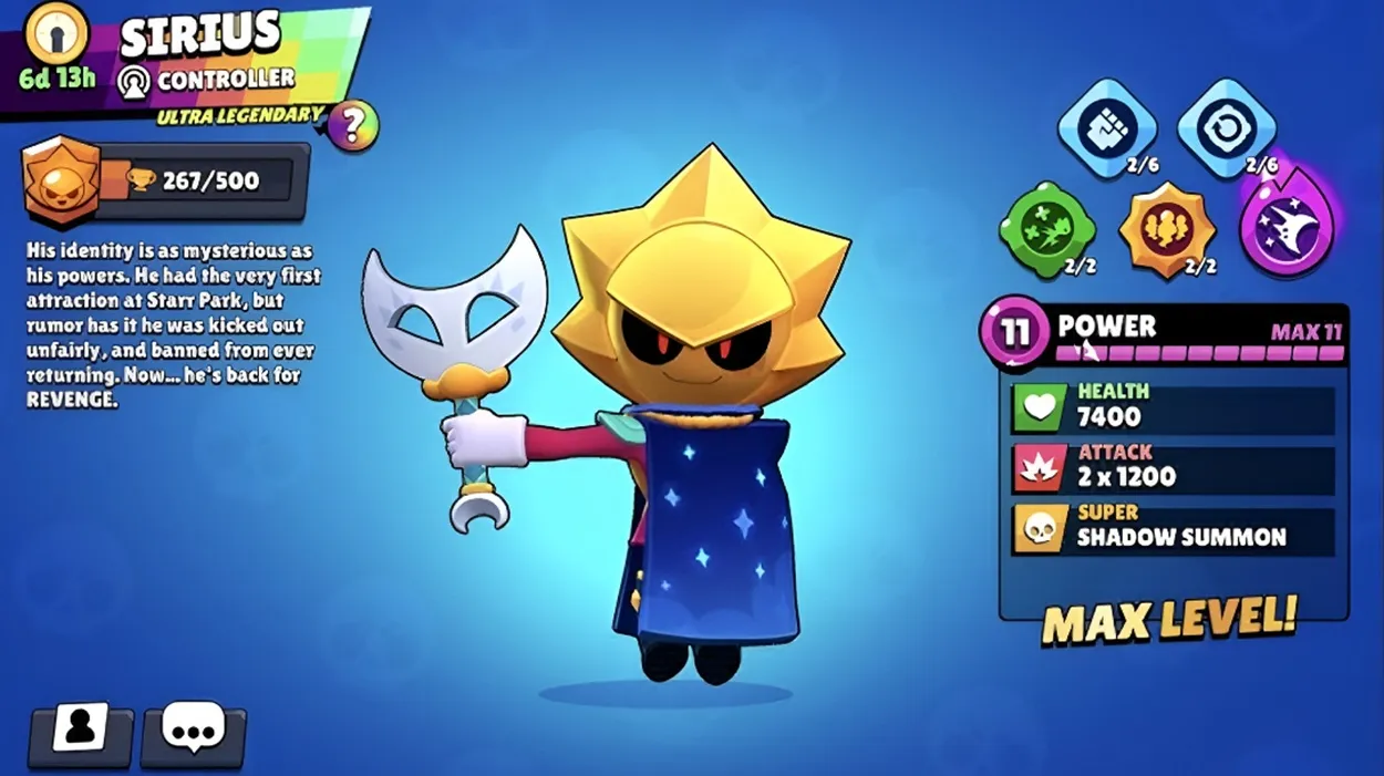 Sirius – Max Level Information Panel