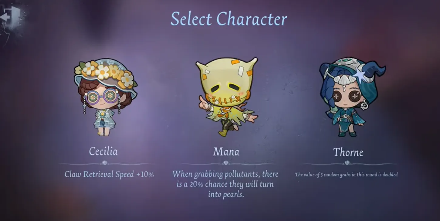 Treasure Dive Characters