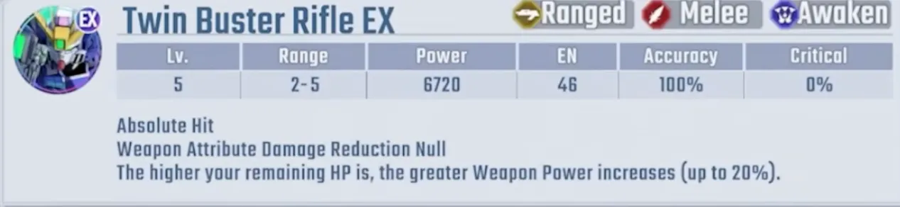 Twin Buster Rifle EX