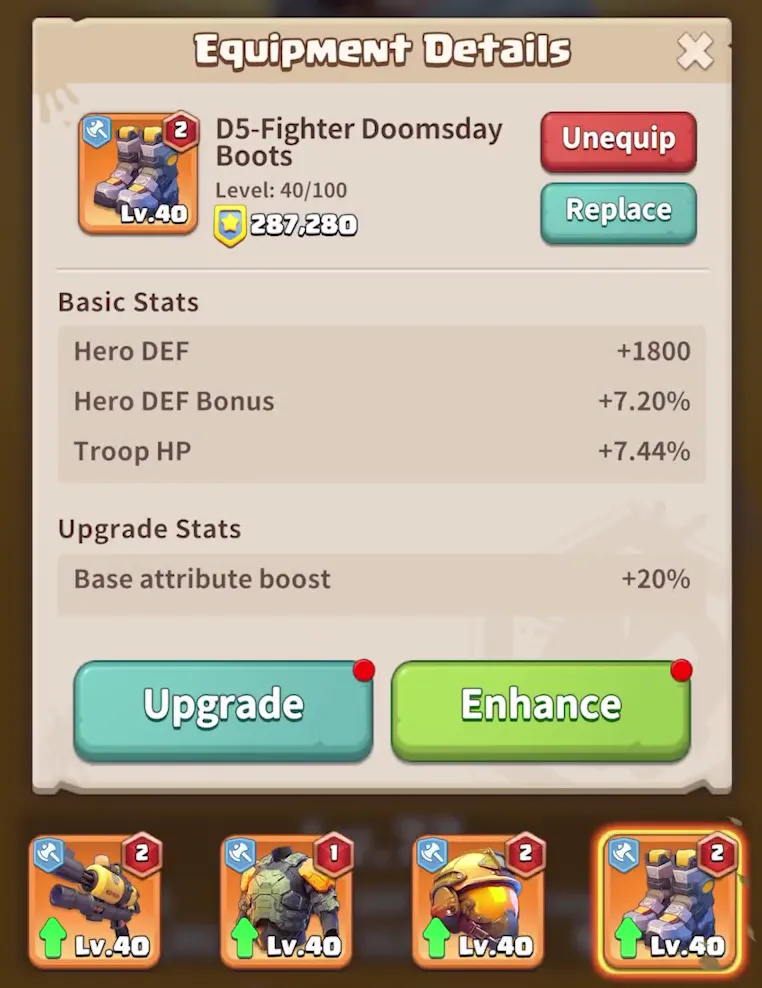 equipment details