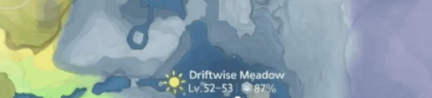 Snowfield Glacy location in Driftwise Meadow