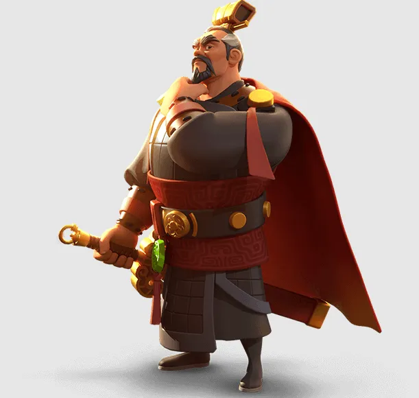 Cao Cao Legendary commander character model in Rise of Kingdoms