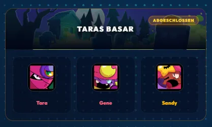 Brawl Stars Taras Basar Trio mit Tara, Gene und Sandy