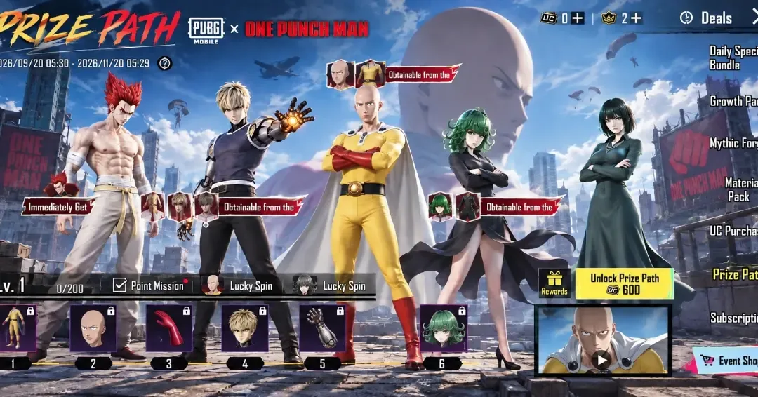 One-Punch Man Prize Path