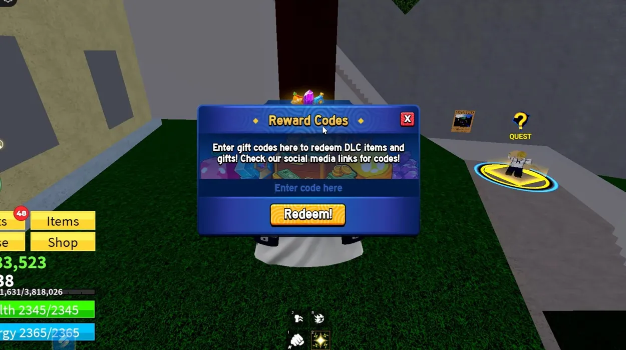 Blox Fruits Codes