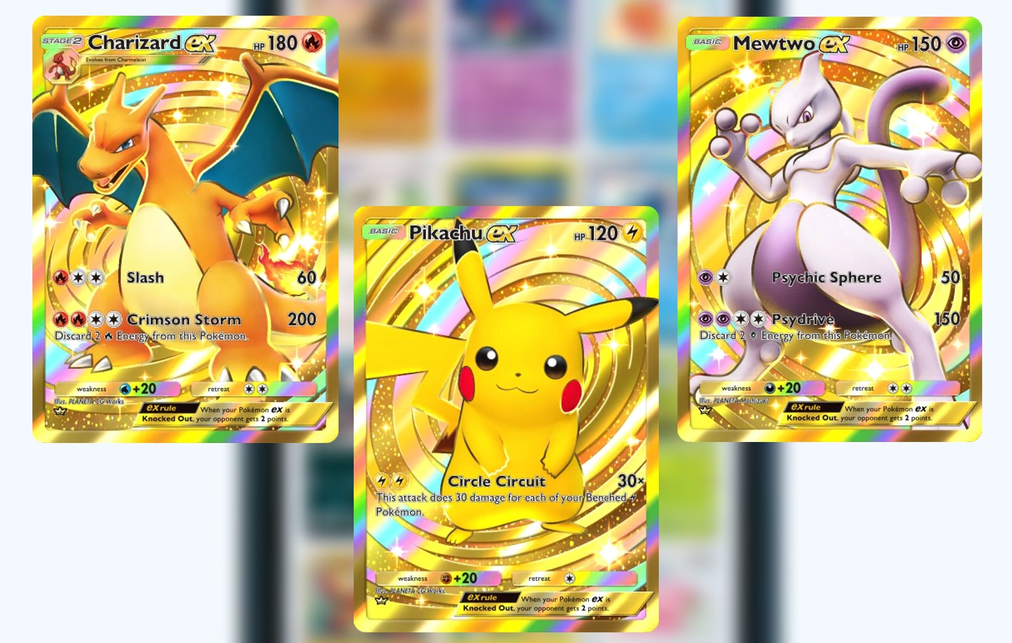 Pokemon TCG Pocket EX cards