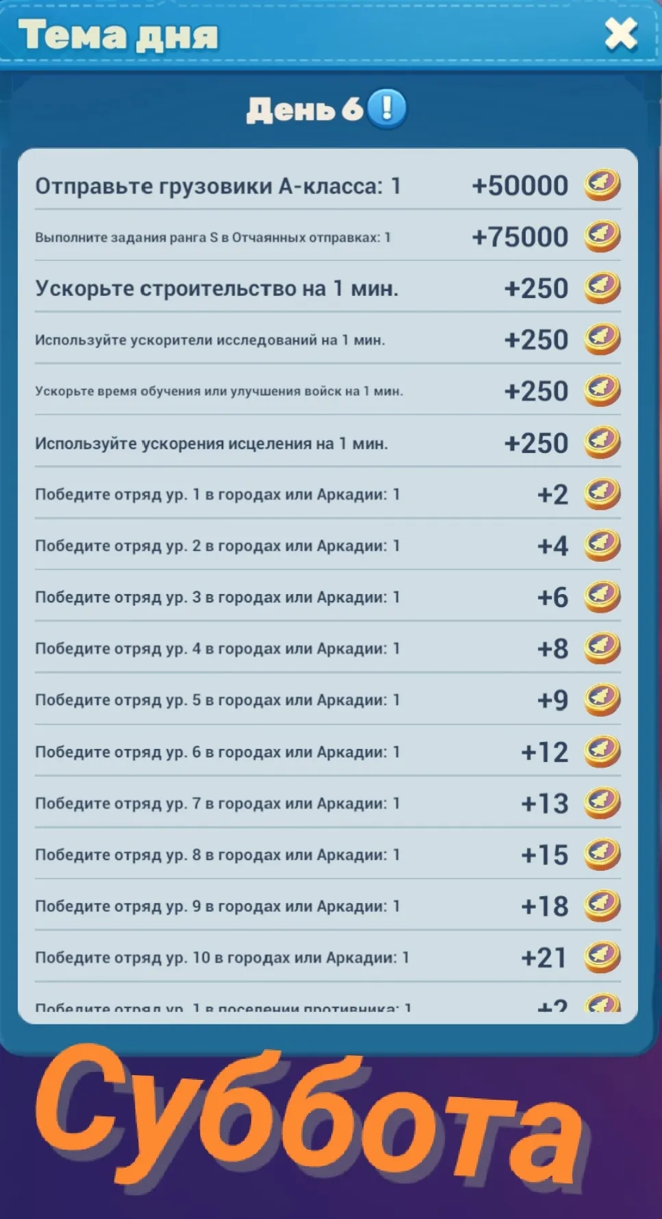 тема дня (день 6)