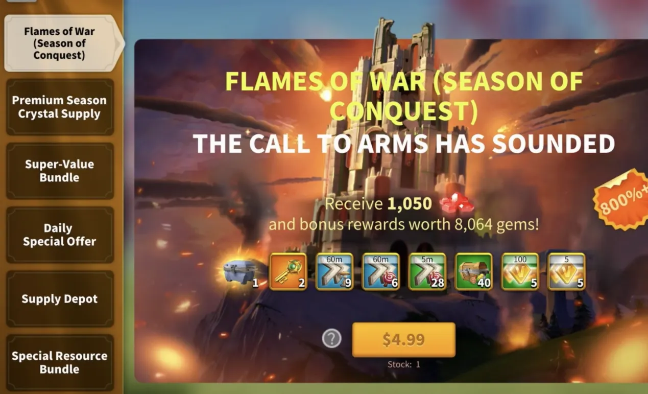 Flames of War Season Bundle | Rise of Kingdoms