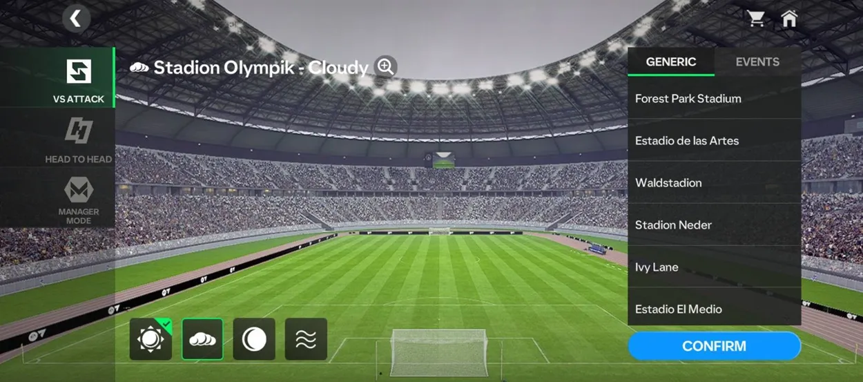 FC 26 Mobile Stadium setting