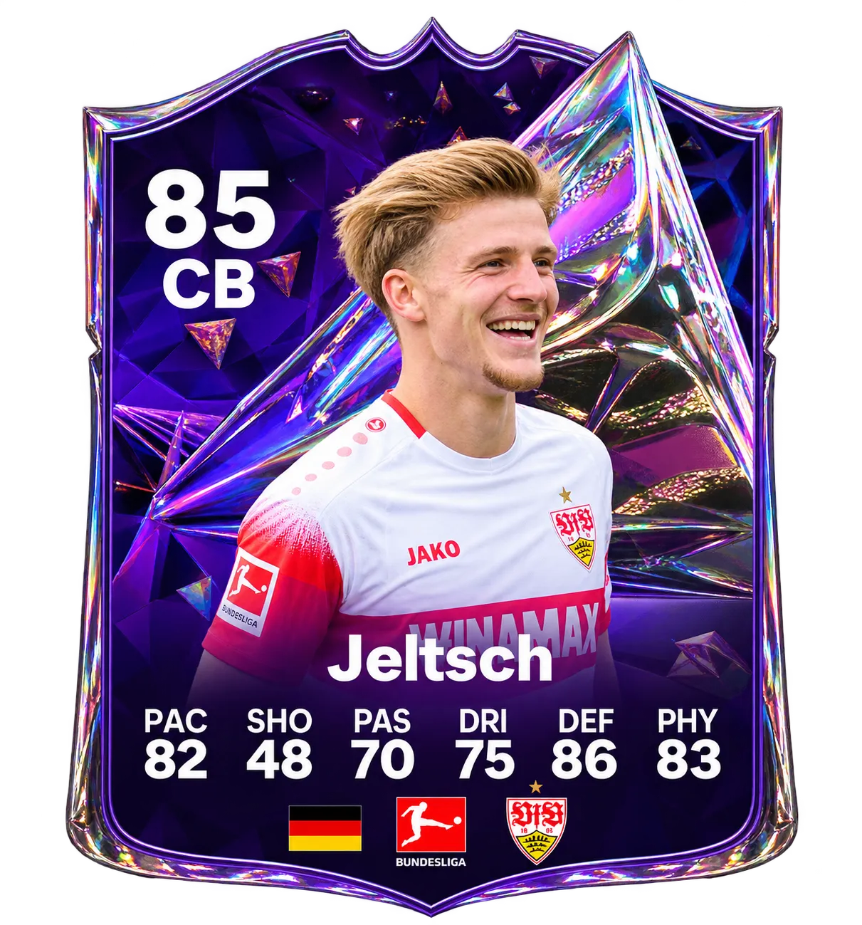Finn Jeltsch 85 CB Future Stars Team 2 player card in EA SPORTS FC 27