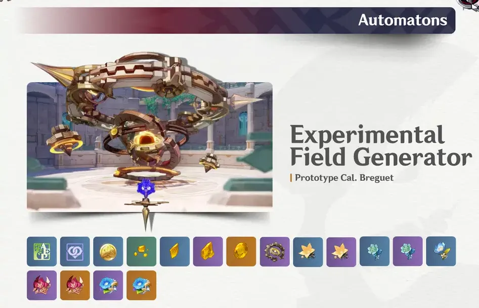 genshin impact Experimental Field Generator