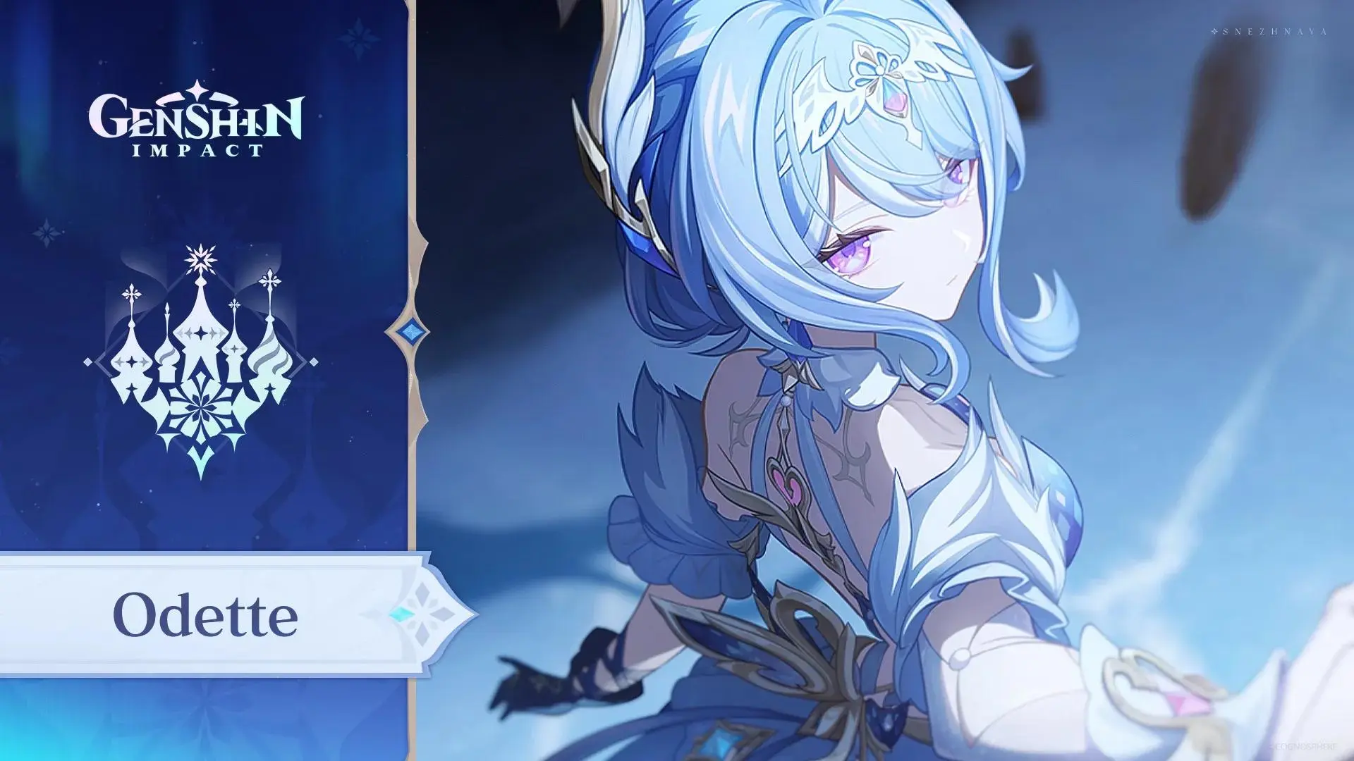 Genshin Impact Odette character banner artwork