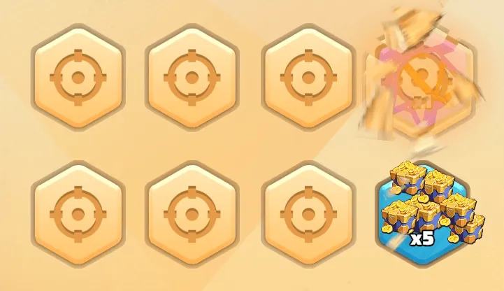 Last War Bullseye shooting board and reward screen