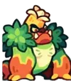 T3 Grangutan evolution with large leafy shoulders