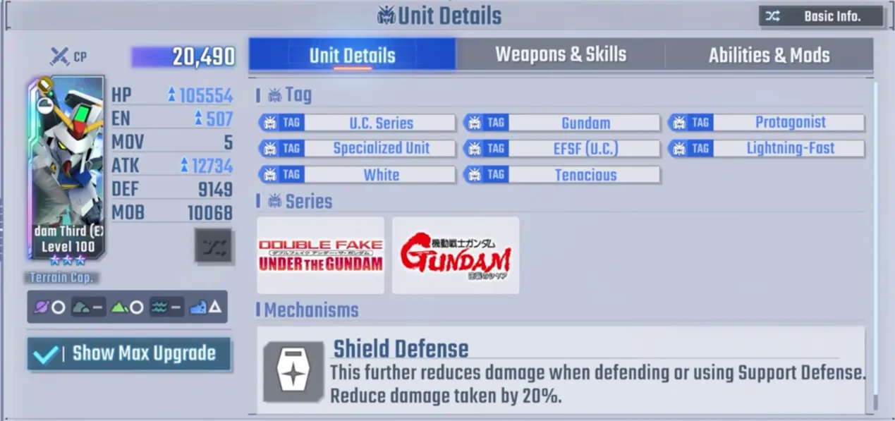 D Gundam Third unit tags