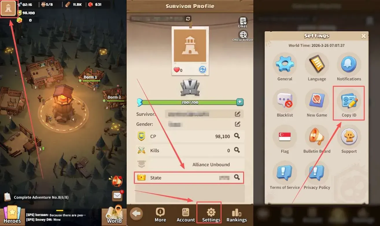 How to Find Your Dark War Survival UID and Server ID