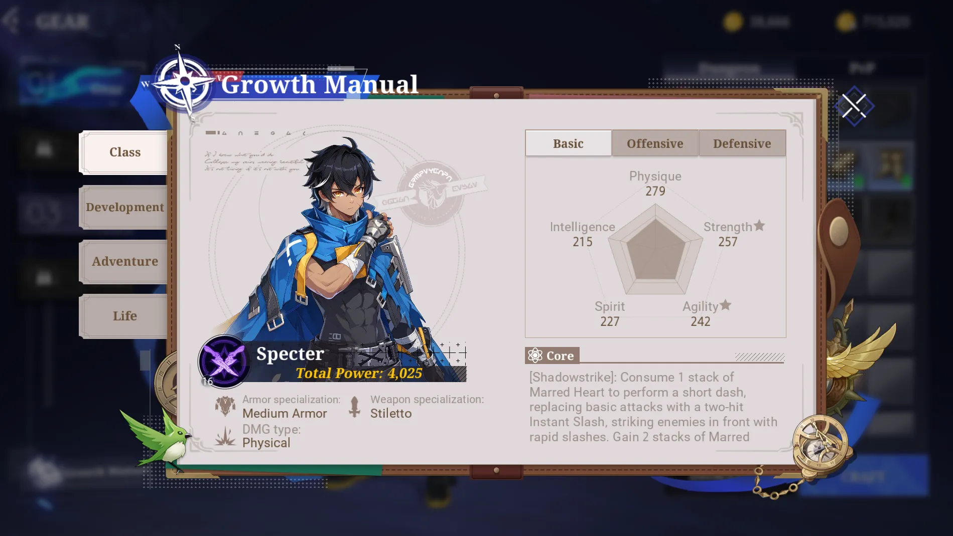 Specter Stats Priorities