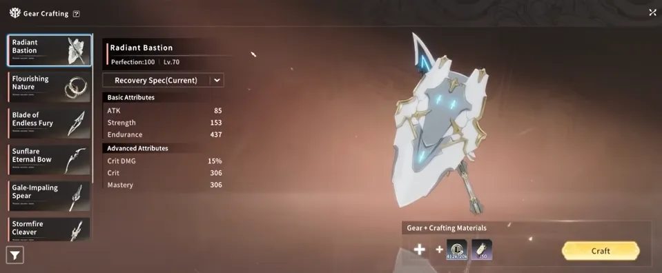 Crafting the Level 70 Relic Weapon