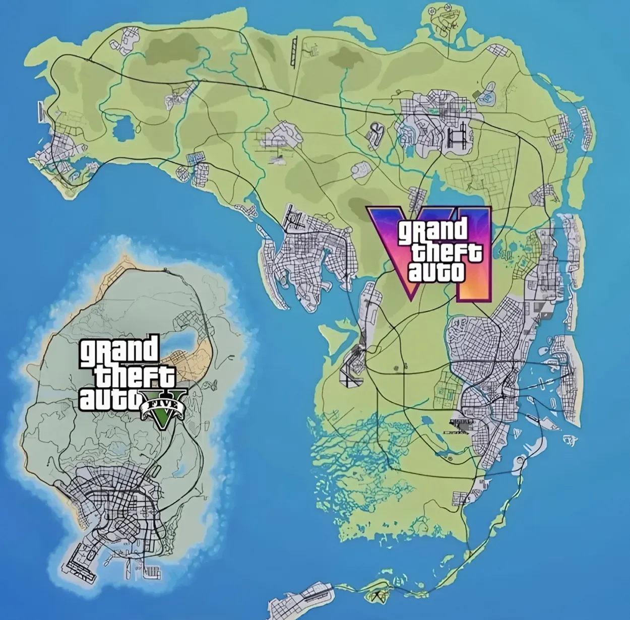 GTA 6 vs GTA 5 Karte