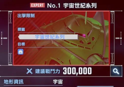 永恆之路 expert 1宇宙世紀系列