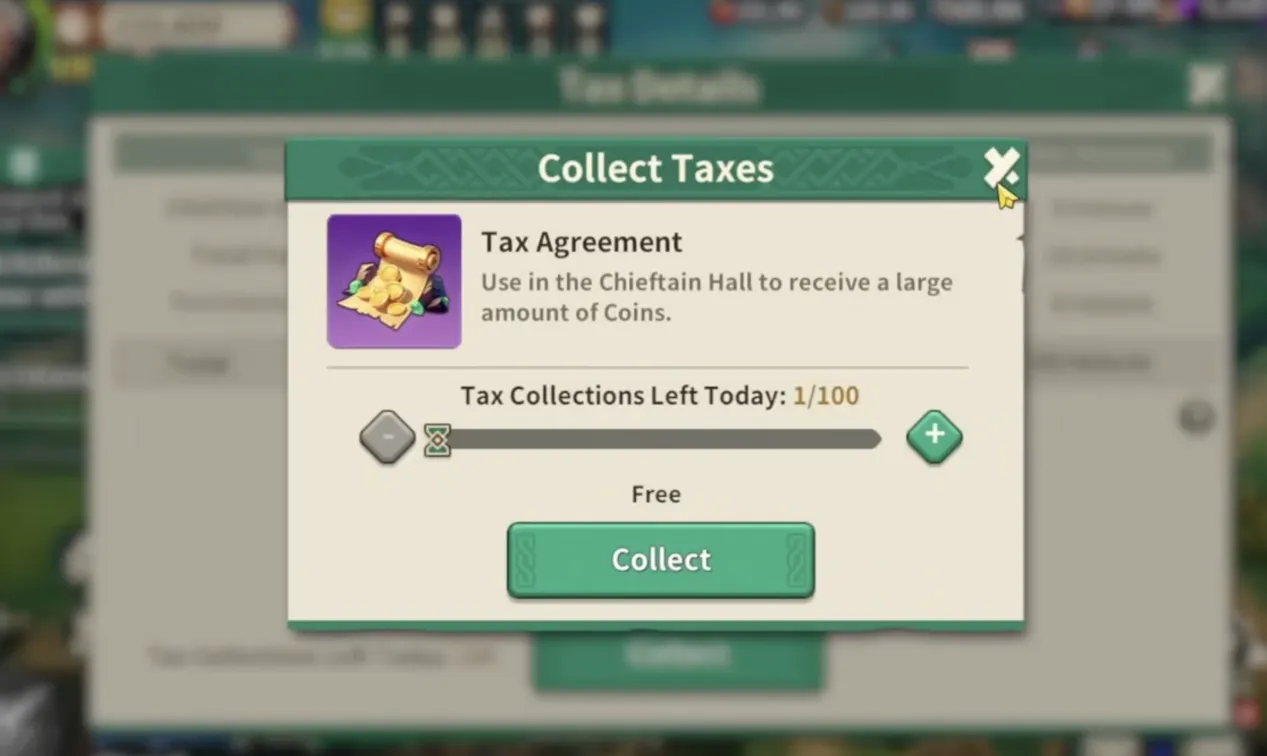 Tax Agreement Popup | Fate War