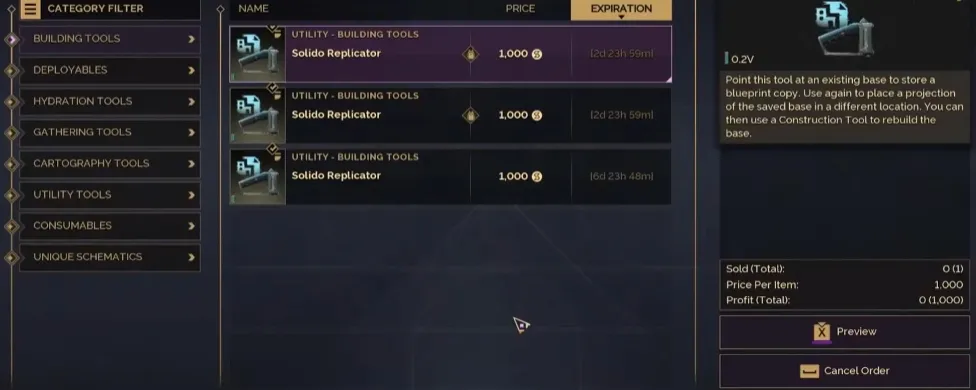 Buy From the Exchange Auction House