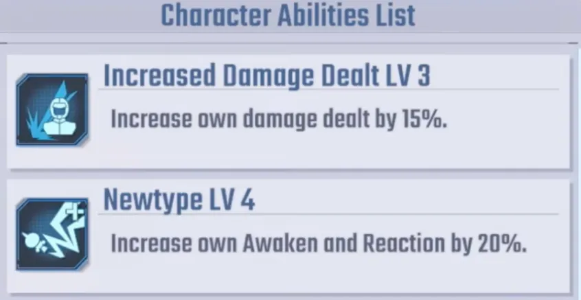 Char Aznable ability