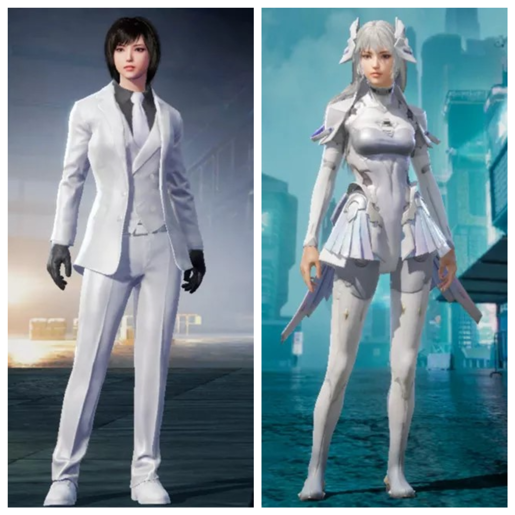 PUBG white sets