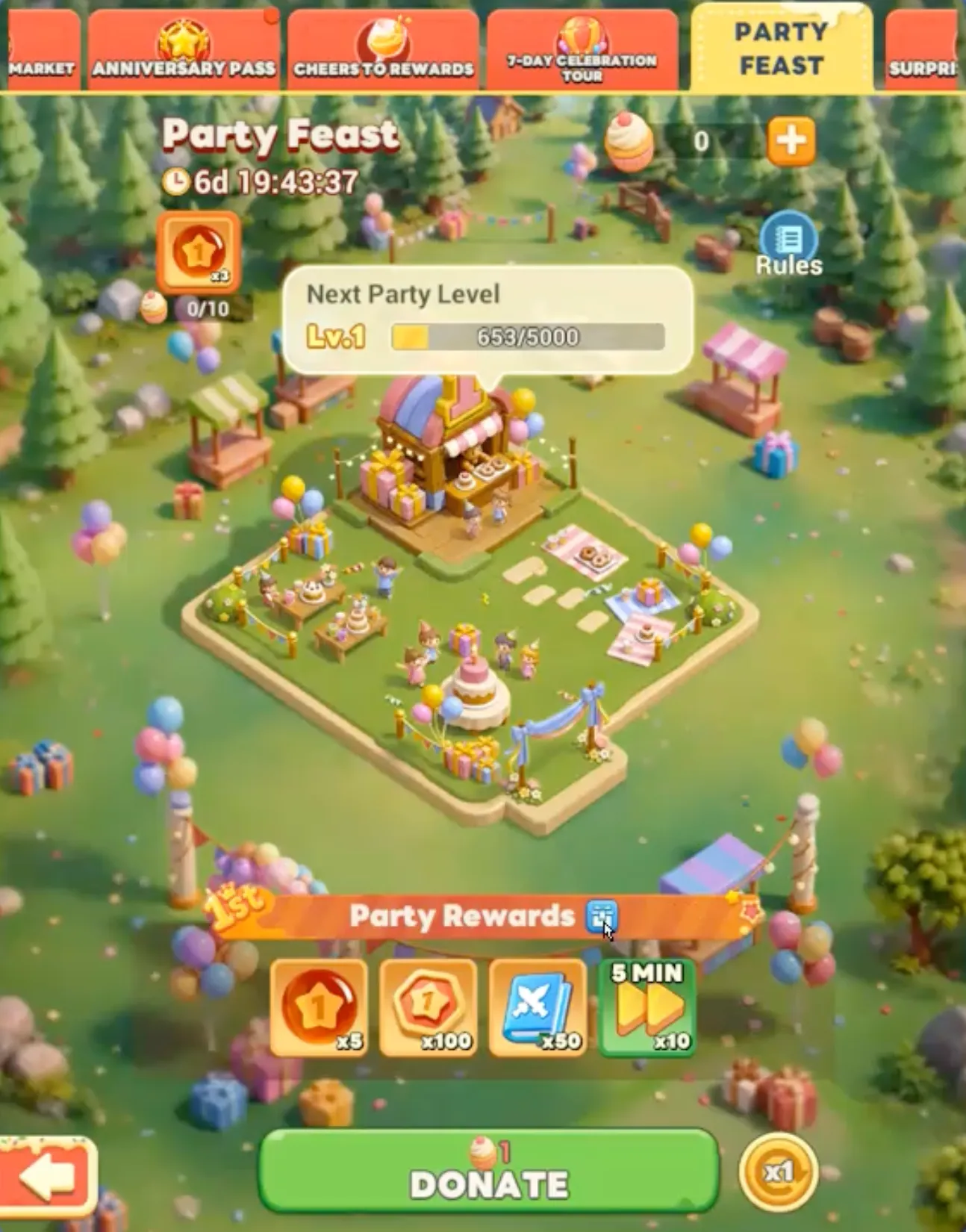 Tiles Survive Party Feast