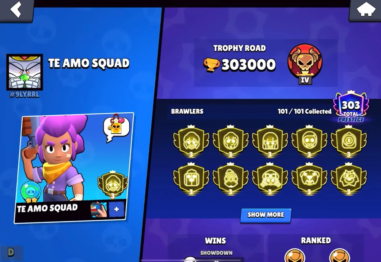 Brawl Stars Brawler Prestige System