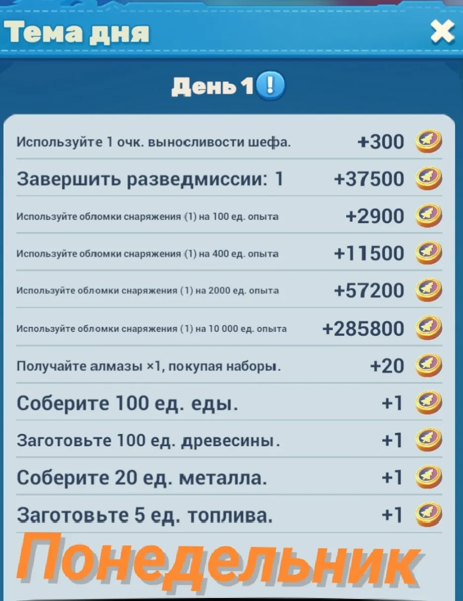 тема дня (день 1)