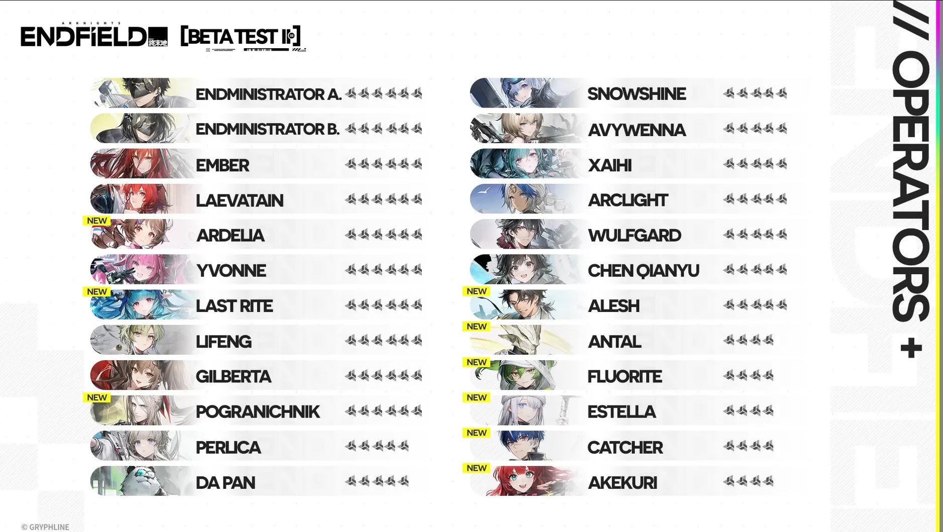 24 playable characters