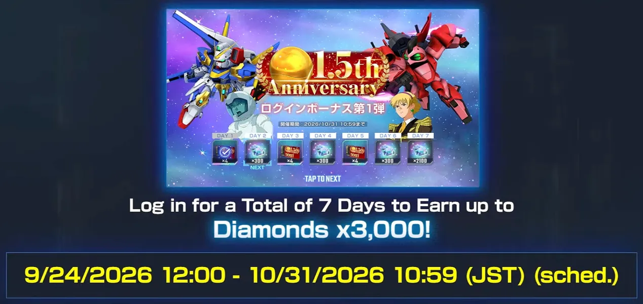 SD Gundam G Generation Eternal 1.5th Anniversary Livestream