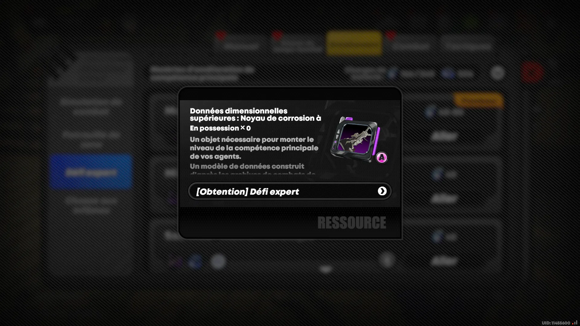 Comment obtenir Donn&eacute;es dimensionnelles sup&eacute;rieures : Noyau de corrosion &agrave;