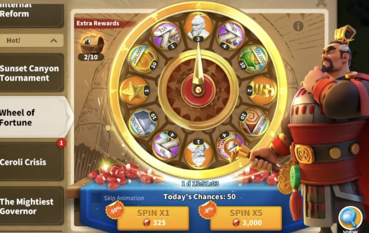 Wheel of Fortune|Rise of Kingdoms