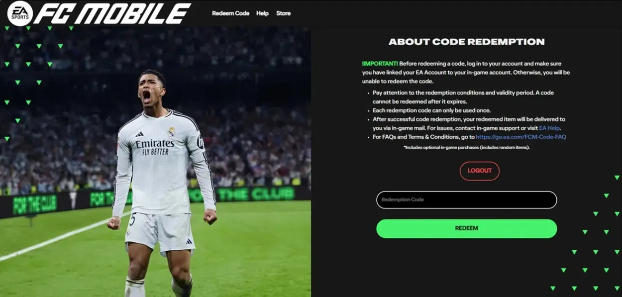 FC Mobile Code Redemption