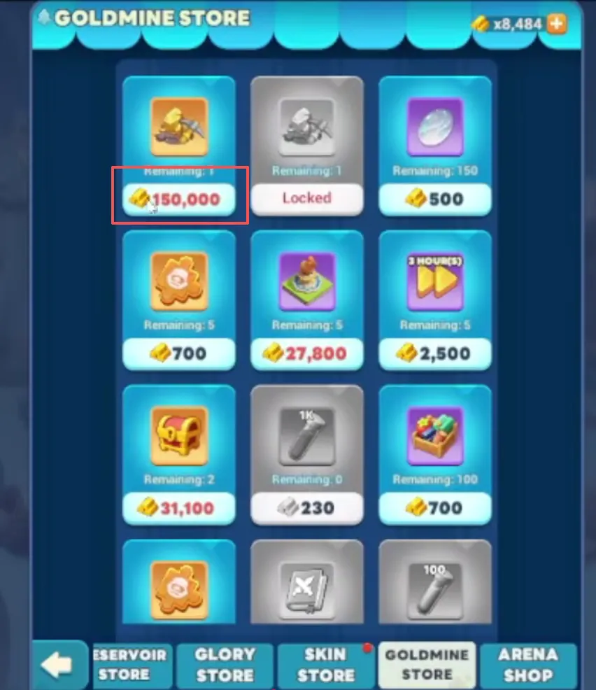 150 000 золота за штуку