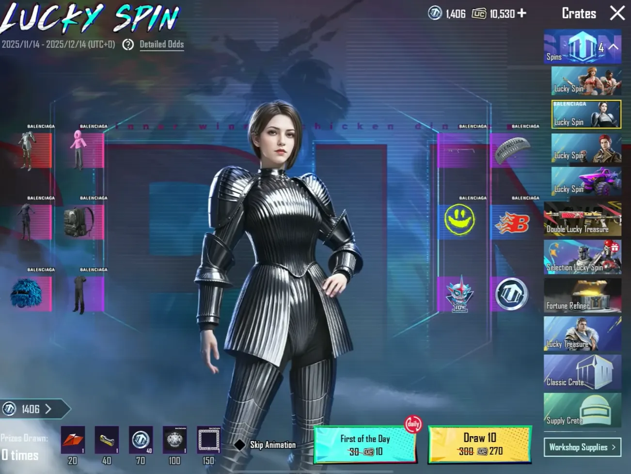 PUBG MOBILE x Balenciaga Collab Lucky Spin