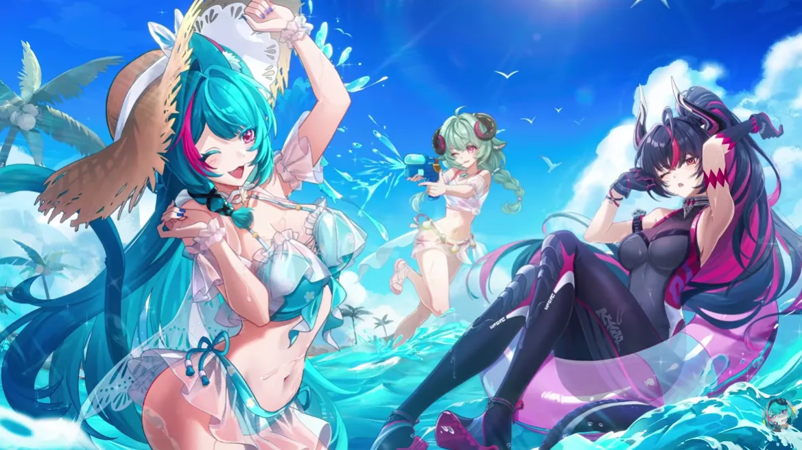 NTE Version 1.3 summer outfits for Mint, Shinku, and Iroi