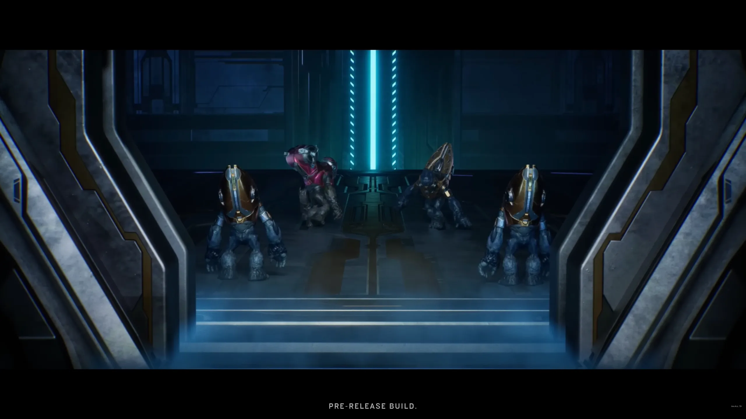 Covenant Grunts guarding a hallway in Halo: Campaign Evolved on Legendary difficulty