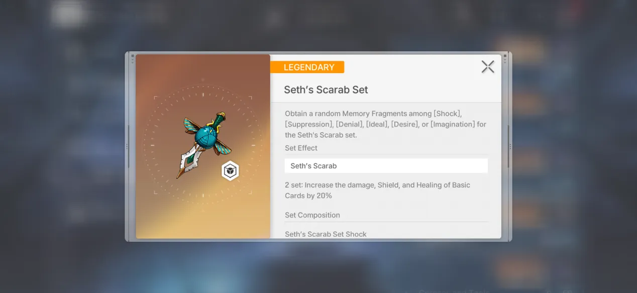 Seth's Scarab set
