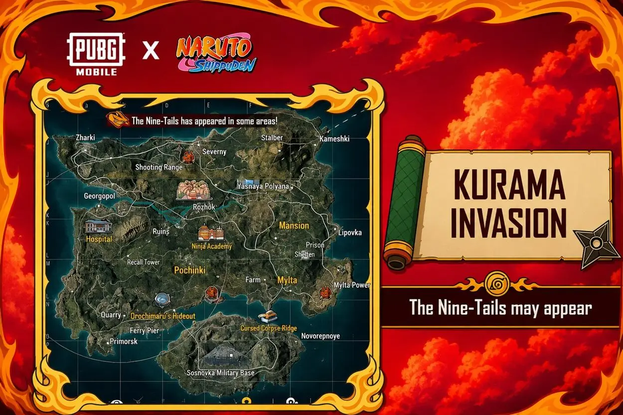 PUBG Mobile &times; Naruto Map