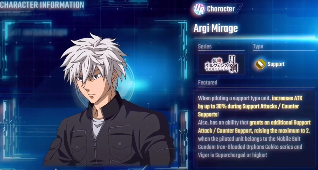 Gundam Astaroth Rinascimento Exclusive Pilot: Argi