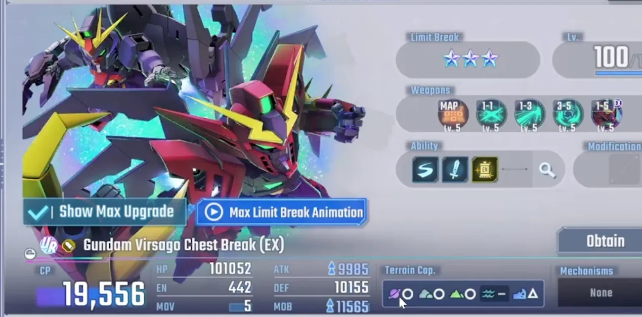 Gundam Virsago Chest Break (EX)